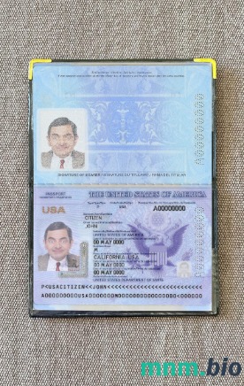 USA paszport 2020-2023 fotowygląd, skan i fotorealistyczny snapshot, 2 w 1